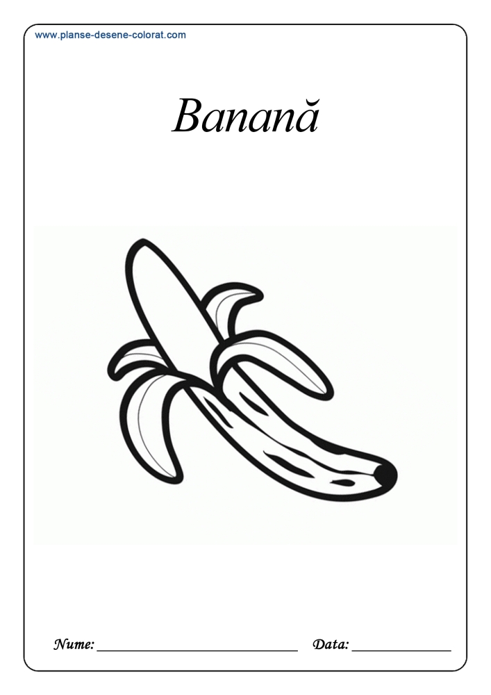 desene de colorat cu fructe banana